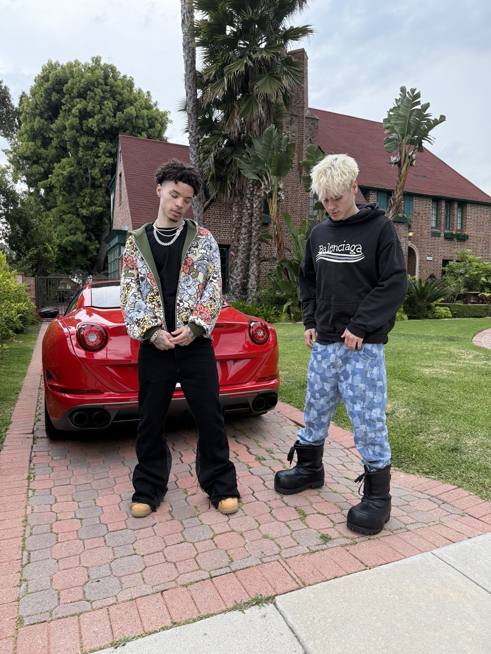 Lil Mosey and Daniel Proper-Yates together outdoors